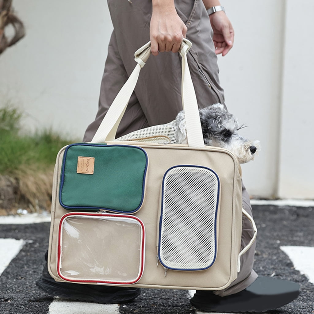 Wheeled Pet Carrier Backpack for Dogs and Cats, Foldable Travel Bag with Breathable Mesh for Vet Visits