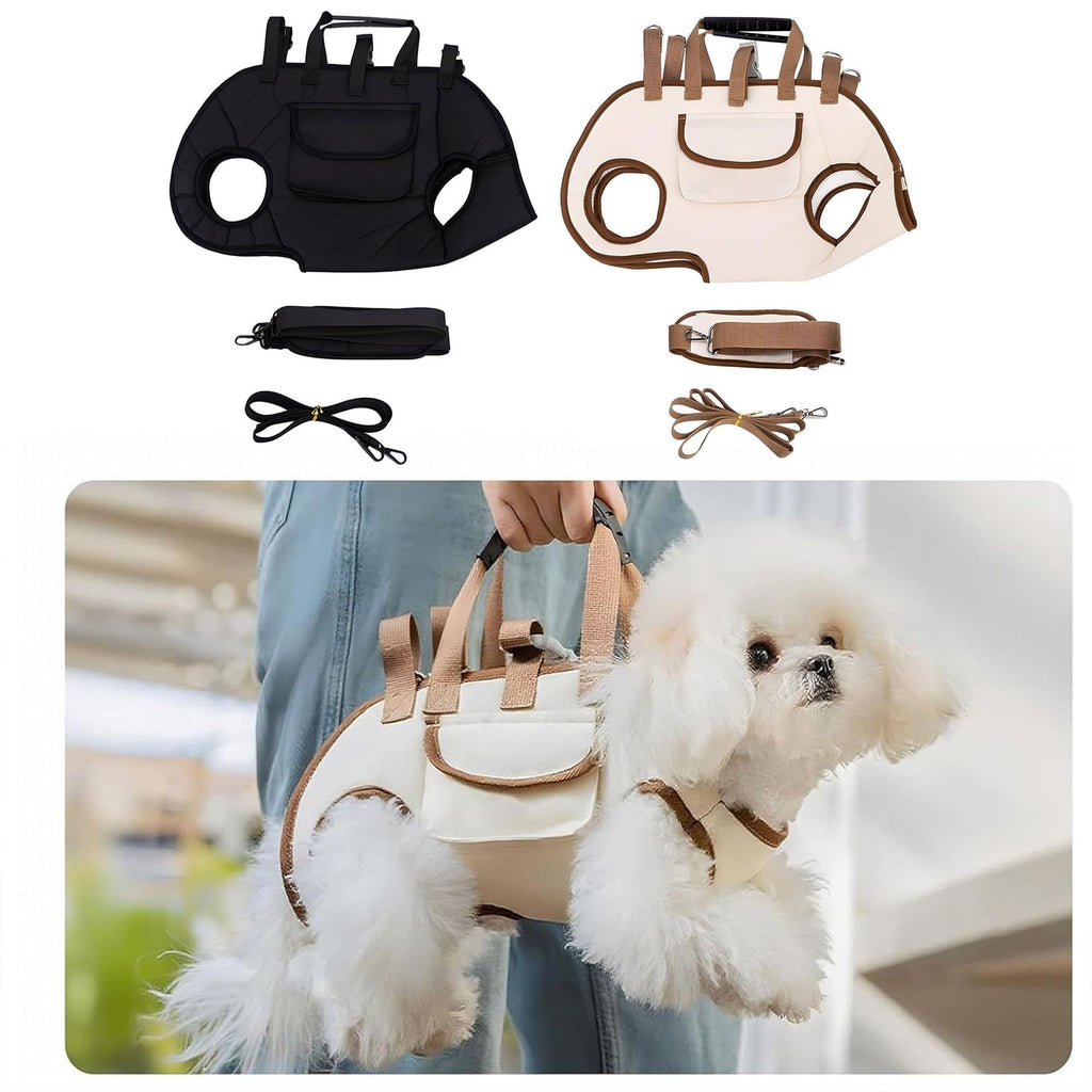 Portable Pet Carrier Backpacks Hand and Shoulder Carry Built in Safety Leash and Breathable for Comfortable Dog Travel