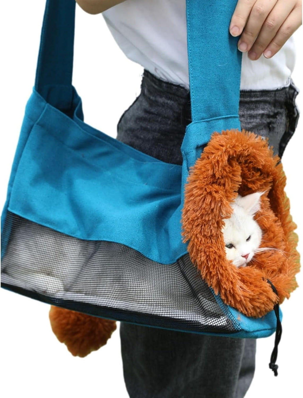 Lion-Shaped Pet Carrier Backpack – Cute & Cozy Animal Design for Small Dogs & Cats, Breathable Travel Shoulder Bag for Outdoor Walking, Hiking & Daily Use
