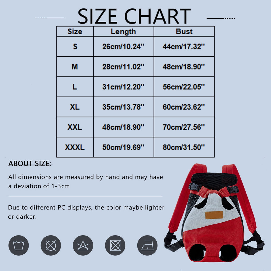 Xxl 40L Pet Front & Back Carrier Backpack, Breathable Soft Padded Pet Chest Backpack With Adjustable Straps, Safe & Comfortable For Small To Medium Dogs, Cats, Outdoor Hiking,
