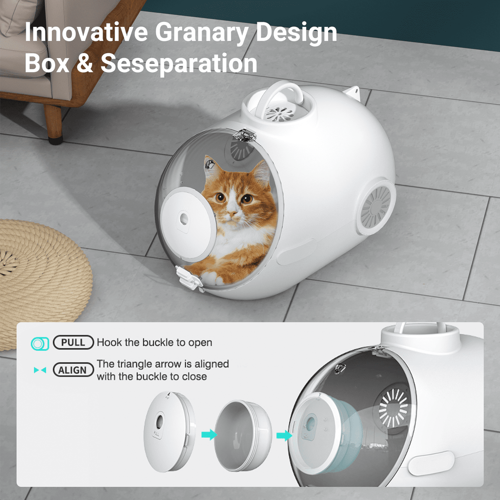 OUDOSPRS Portable Pet Carrier Bag, Handheld Cat Bag, Space Capsule Pet Backpack, 24L Travel Pet Carrier for Cats and Puppy
