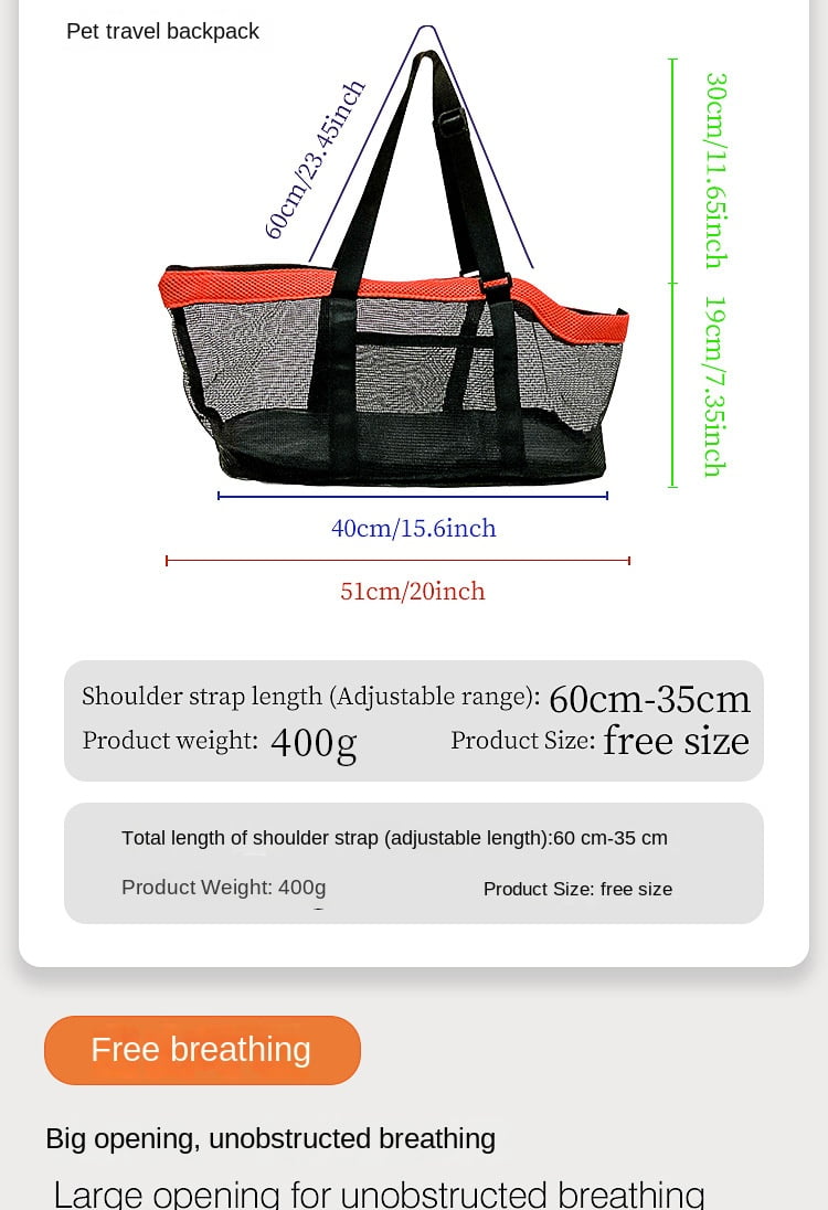 Pet Carrier Backpack for Cats and Dogs - Lightweight and Breathable, Great for Travel and Commuting - Foldable, Shoulder or Handheld, Perfect for Outdoor Adventures