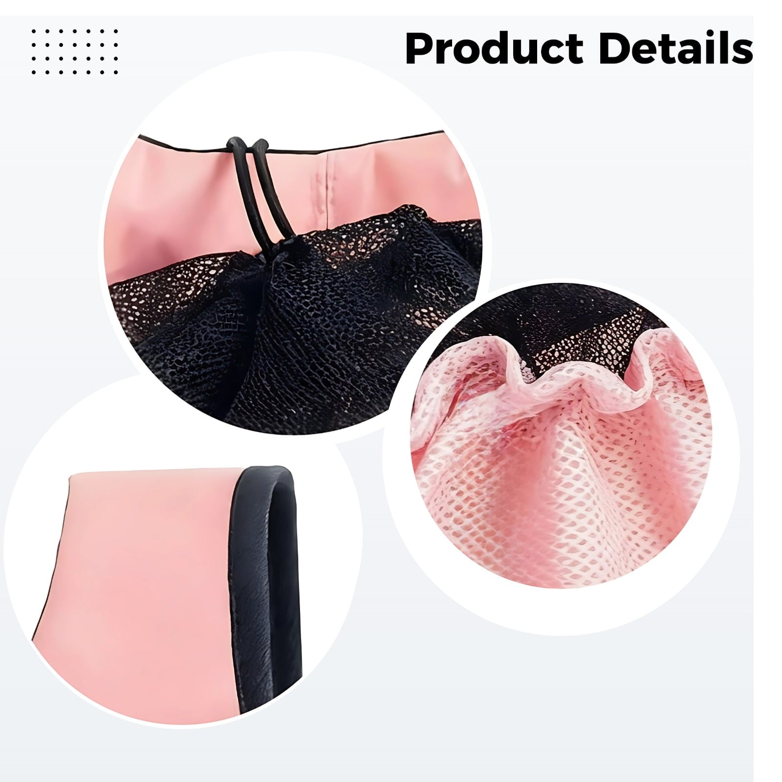 Pet Carrier Backpack, 11.8 x 6.3 x 13 in / 30 x 16 x 33 cm Pink Small Dog Front Carrier, Adjustable Neck Drawstring, Ventilated Mesh for Travel, Hiking