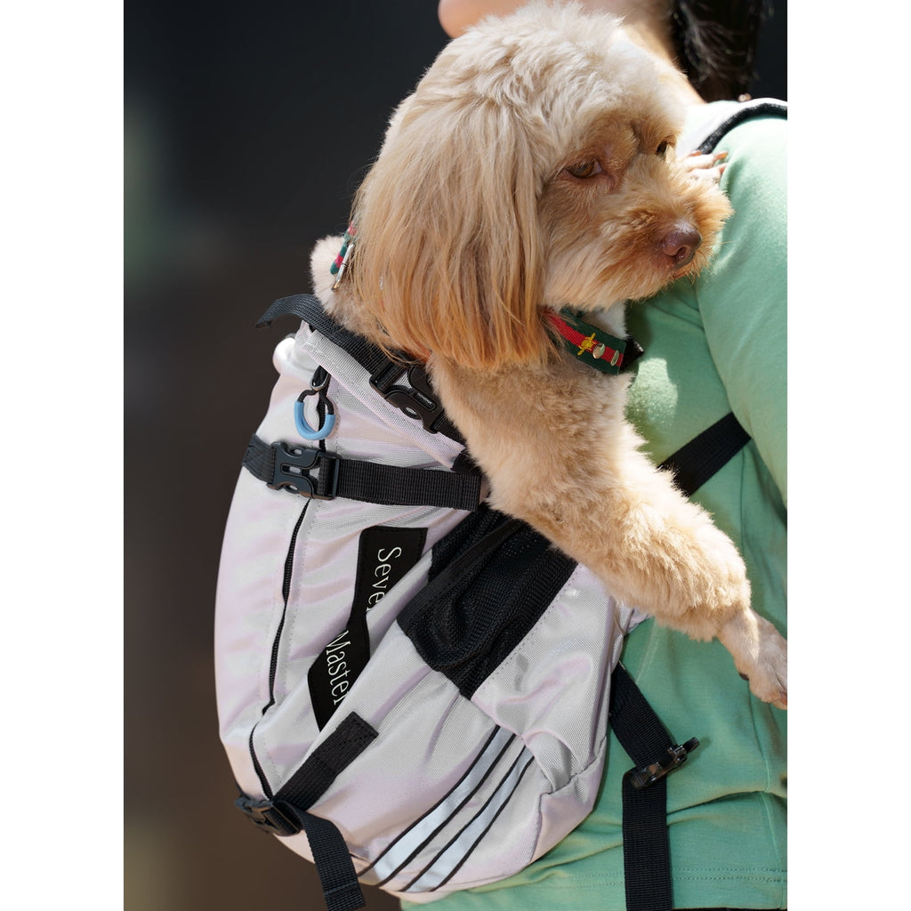 Seven Master Pet Dog Carrier Dog Backpack for Most and Middle Pet Dog, Front-Facing Adjustable Dog Carrier with Wide Shoulder Pads, Easy-fits and Hands-free Pet Puppy Backpack Carrier for Hiking,Trav