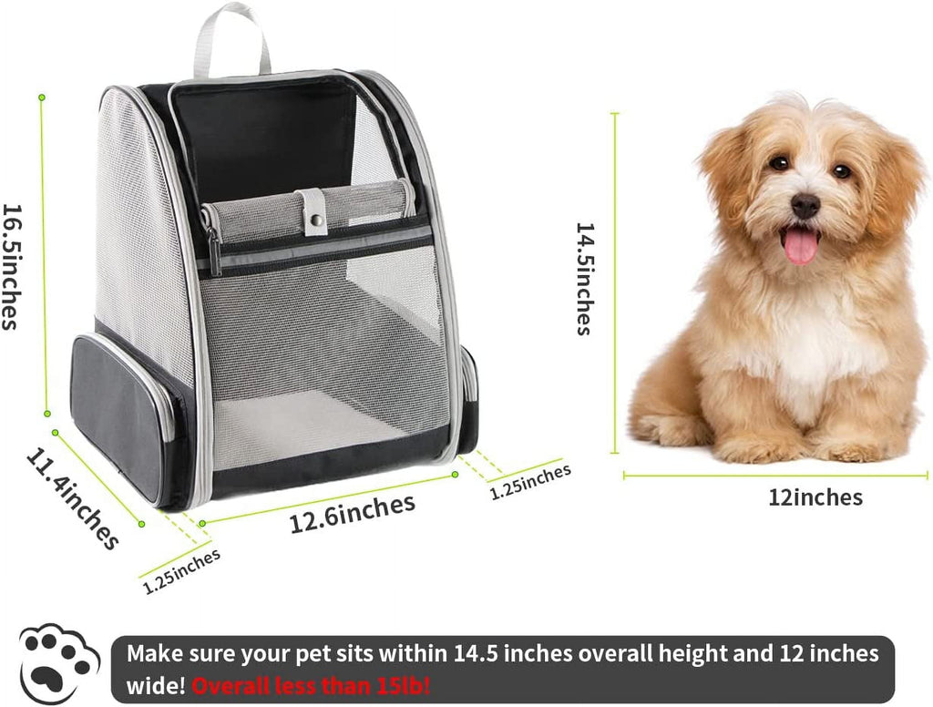 Xlhshop Mesh Bubble Pet Carrier Backpack, Breathable Travel Bag for Cats & Small Dogs