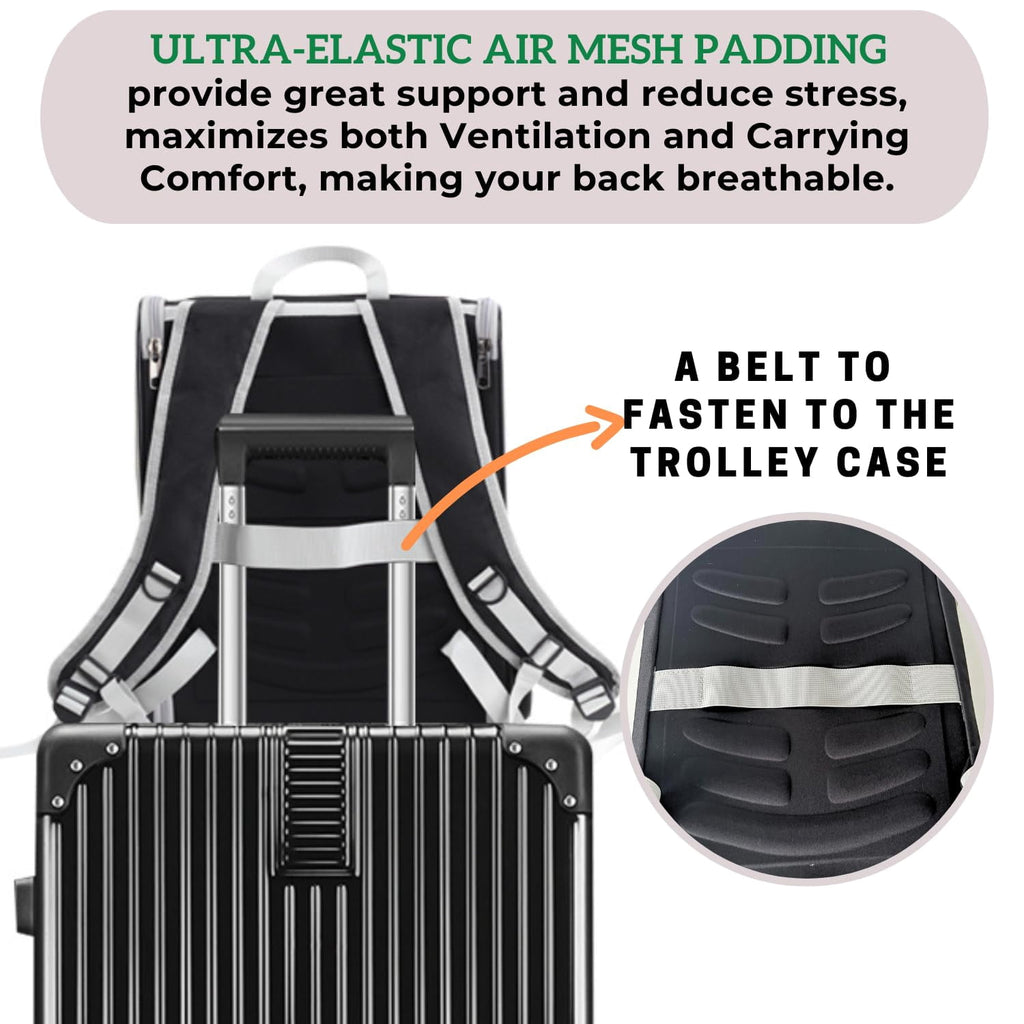 Asunby Cat Backpack Pet Carrier for Dogs Cats Puppies, Fully Ventilated Mesh, Airline Approved Travel Hiking Bag