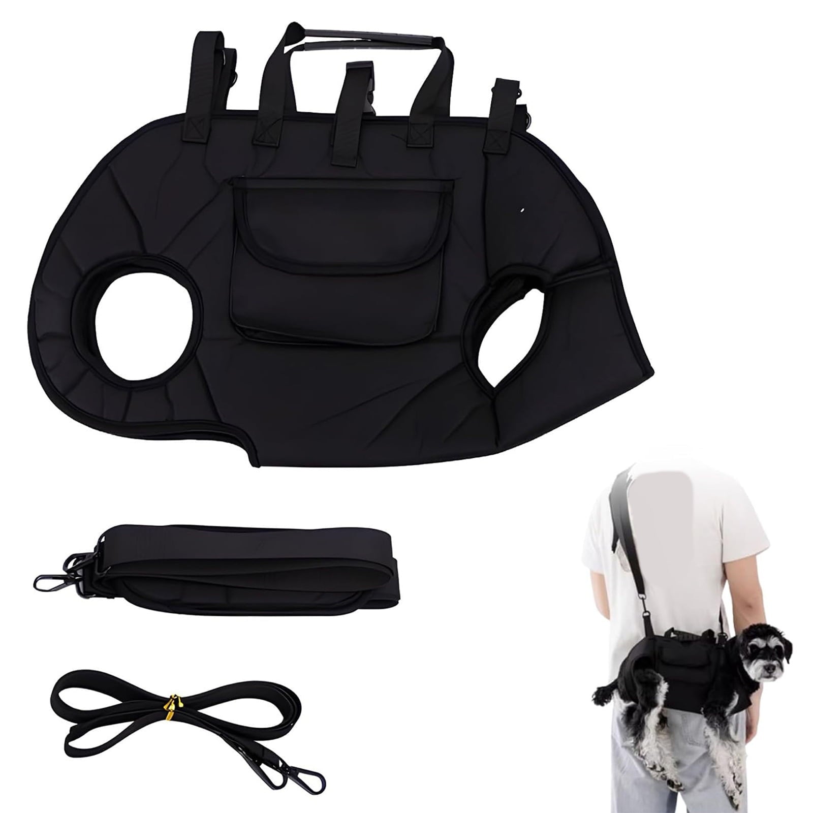Portable Pet Carrier Backpacks Hand and Shoulder Carry Built in Safety Leash and Breathable for Comfortable Dog Travel