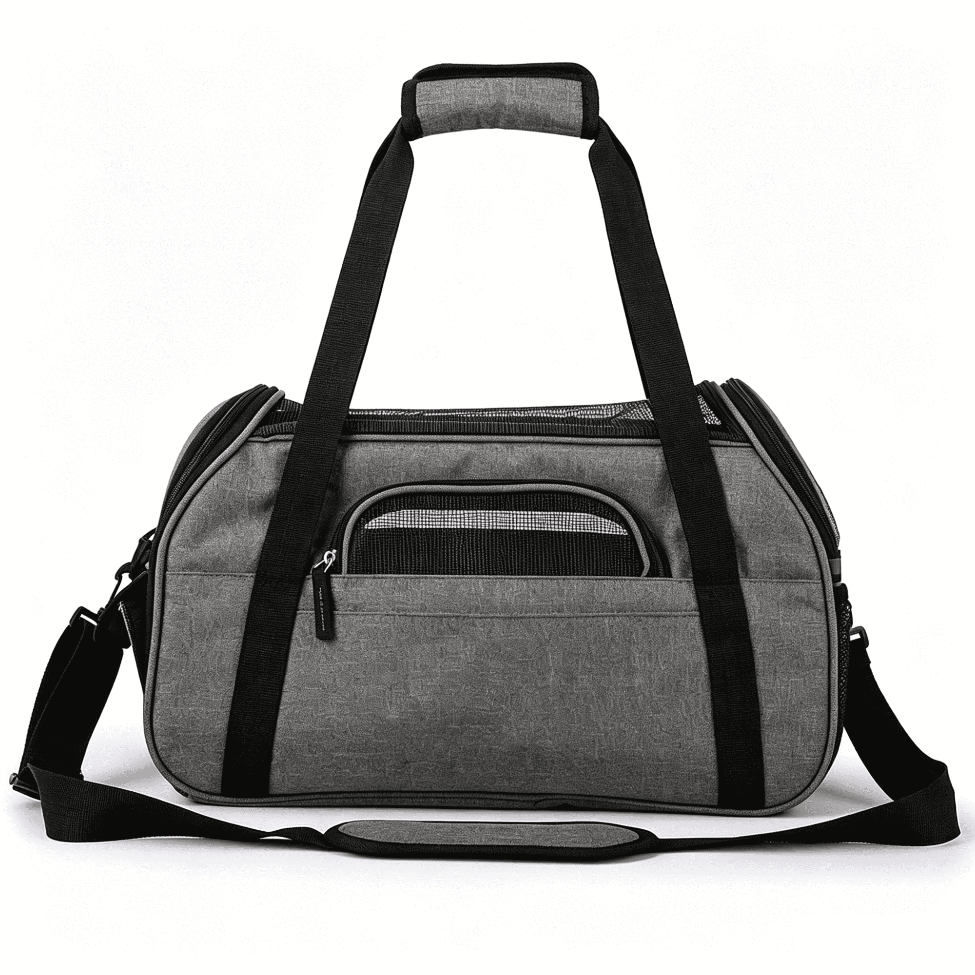 Pet Carrier Backpack, Holds up to 11 lbs, Travel Bag & Soft-Sided Crate for Small Dogs & Cats, Expandable with 5-Side Ventilation, Removable Pad & Luggage Strap, Gray，17"×9"×11"