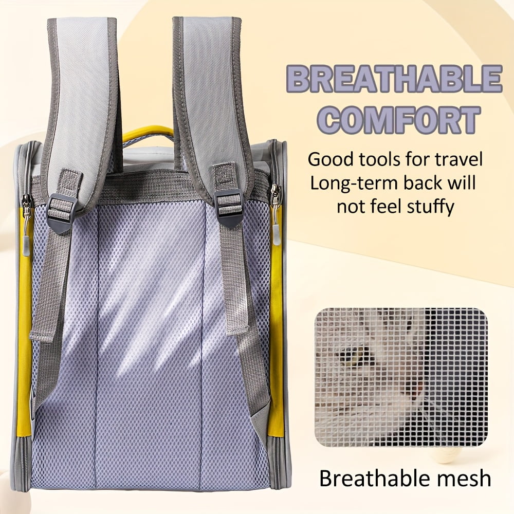 Pet Carrier Backpack for Cats & Small Dogs, Breathable Mesh Travel Bag, Airline Approved Pet Backpack Carrier, Portable Cat Backpack for Hiking & Travel