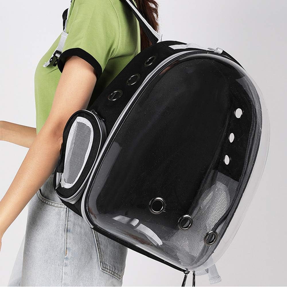 Pet Carrier Backpack/Bubble Carrying Bag for Small Medium Dogs Cats, Space Capsule Pet Carrier for Hiking, Travel, Airline Approved Cat Travel Carrier- Black