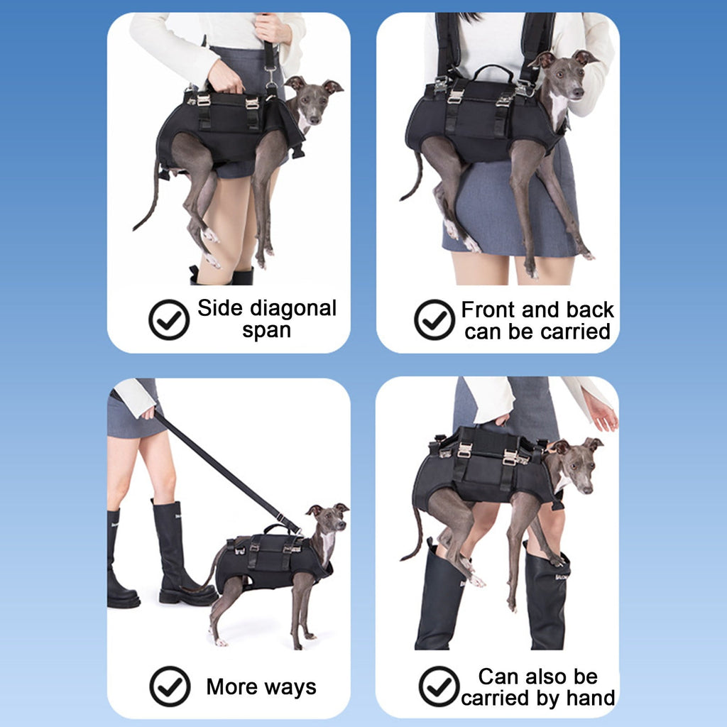 Dog Backpack Carrier for Medium to Large Dogs, Spine-Friendly Horizontal Pet Carrier with Adjustable Straps and Legs-Out Design for Hiking and Travel 1PC