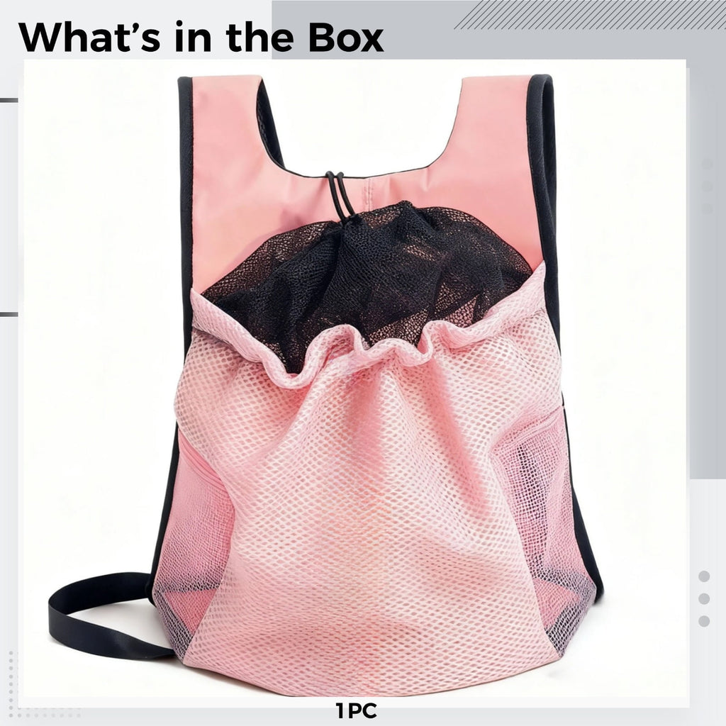 Pet Carrier Backpack, 11.8 x 6.3 x 13 in / 30 x 16 x 33 cm Pink Small Dog Front Carrier, Adjustable Neck Drawstring, Ventilated Mesh for Travel, Hiking