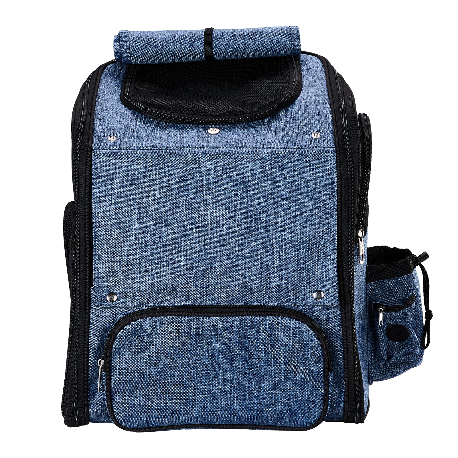Expandable Pet Backpack Carrier - Breathable Mesh Travel Bag for Cats & Small Dogs (Up to 26 lbs) with Back Extension