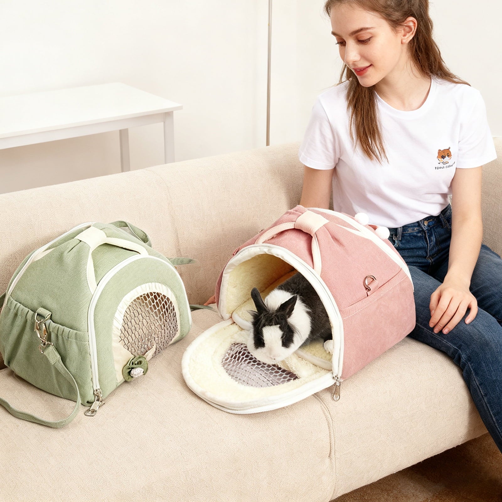 Crossbody Visible Small Pet Carrier Backpack For Outdoor Use, Breathable & Warm Portable Anti - Loss Pet Carrier With Adjustable Straps For Small Pets During Vet Visits, Daily