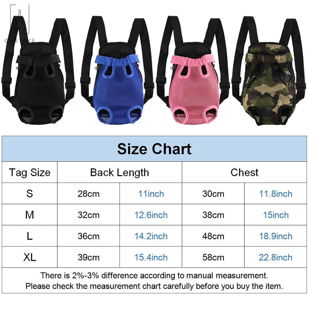 Gustave Pet Carrier Backpack Adjustable Straps, Legs Out, Pet Front Cat Dog Mesh Carrier Backpack Travel Bag for Small and Medium Dogs and Cats "Pink, L"