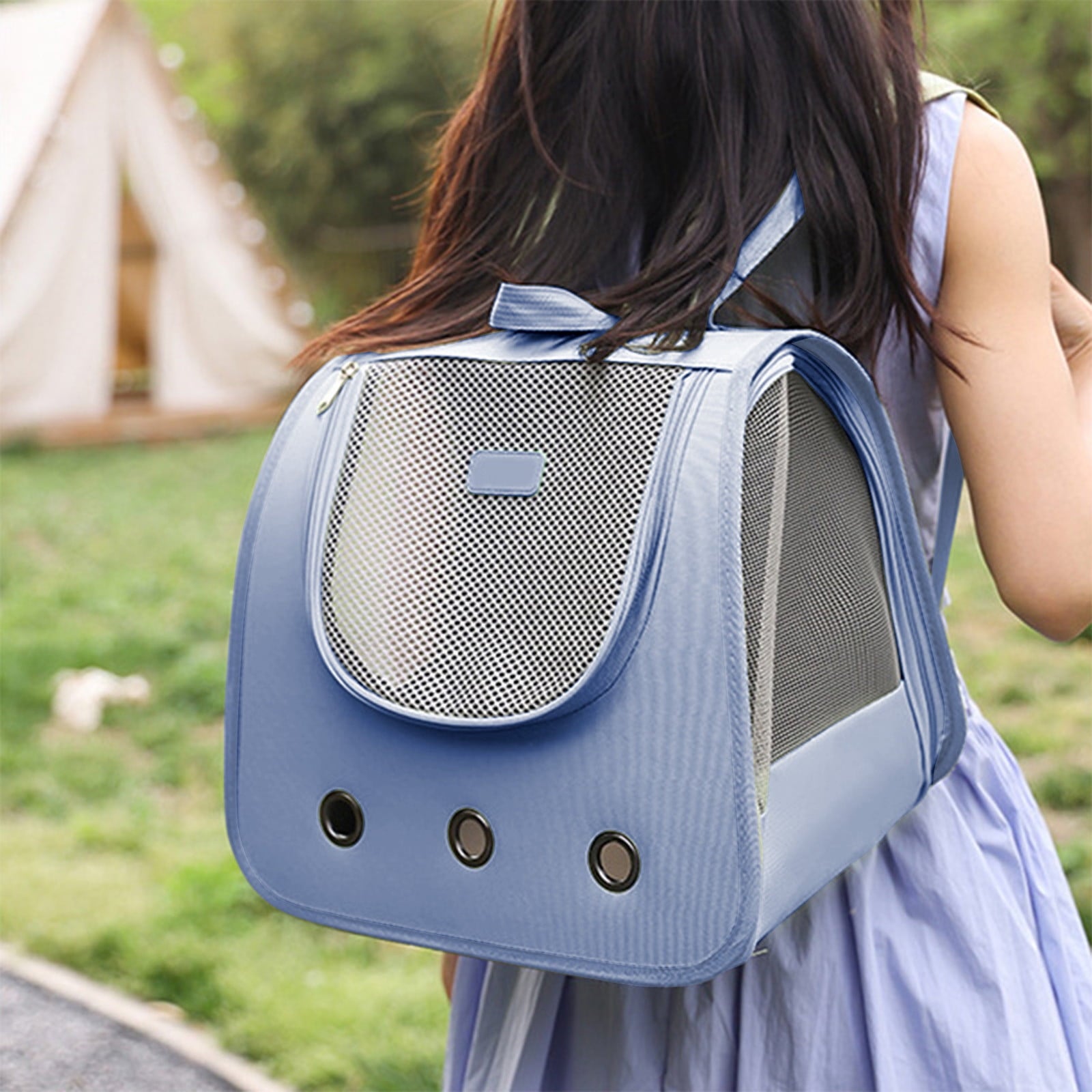 Qiweii 2025 New Cat Backpack Carrier, Breathable Cat Carrier Large Space Bubble Pet Backpack for Kitty Small Dog, Transparent & Foldable Pet Carrier for Travel Hiking