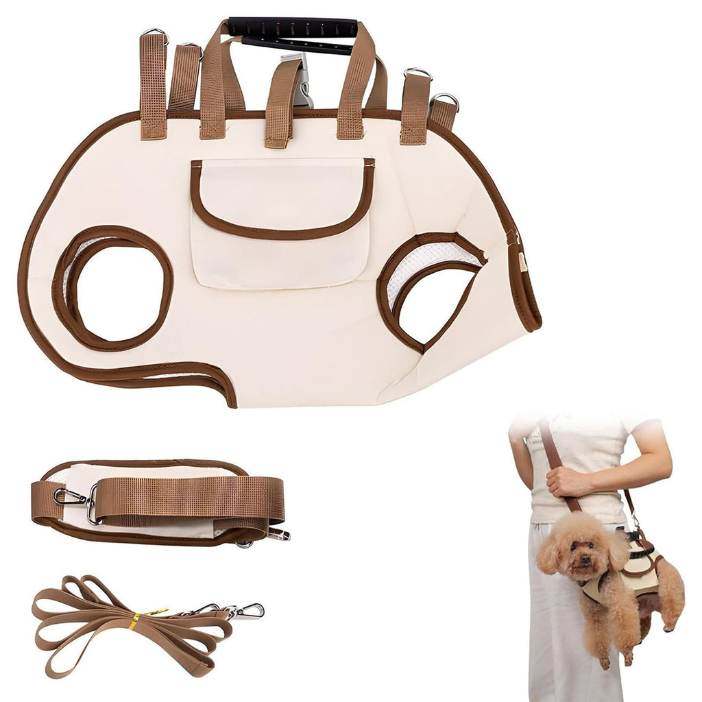 Portable Pet Carrier Backpacks Hand and Shoulder Carry Built in Safety Leash and Breathable for Comfortable Dog Travel