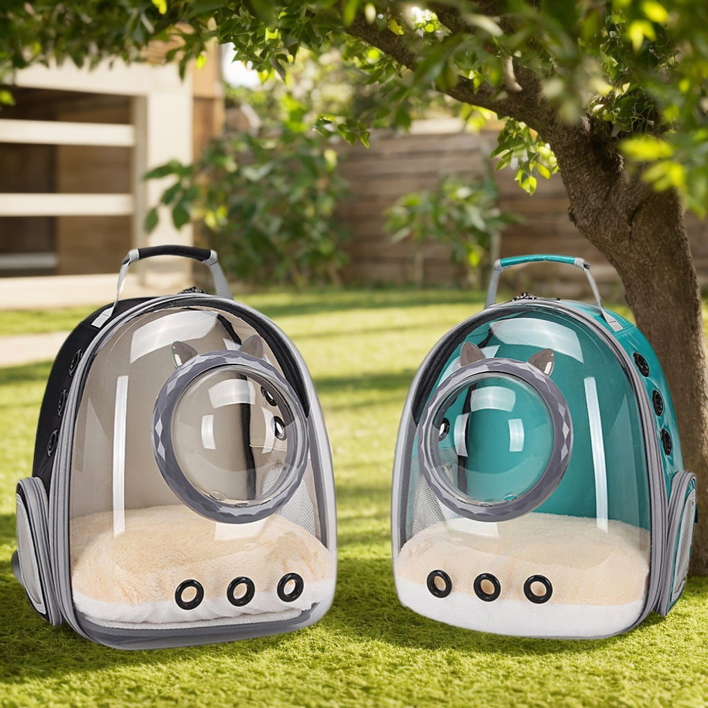LAIRIES Small Medium Space Capsule for Travel Hiking Outdoor Cat Backpack Carrier, 12 lb Limit