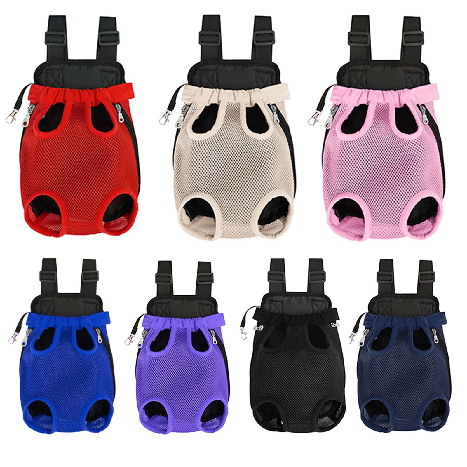 Kumdkd Pet Carrier Backpack, Legs Out Adjustable Pet Front Cat Dog Carrier Backpack, Easy-Fit Dog Travel Backpack Carrier for Hiking Camping for Small Medium Puppies Cats (Purple M)