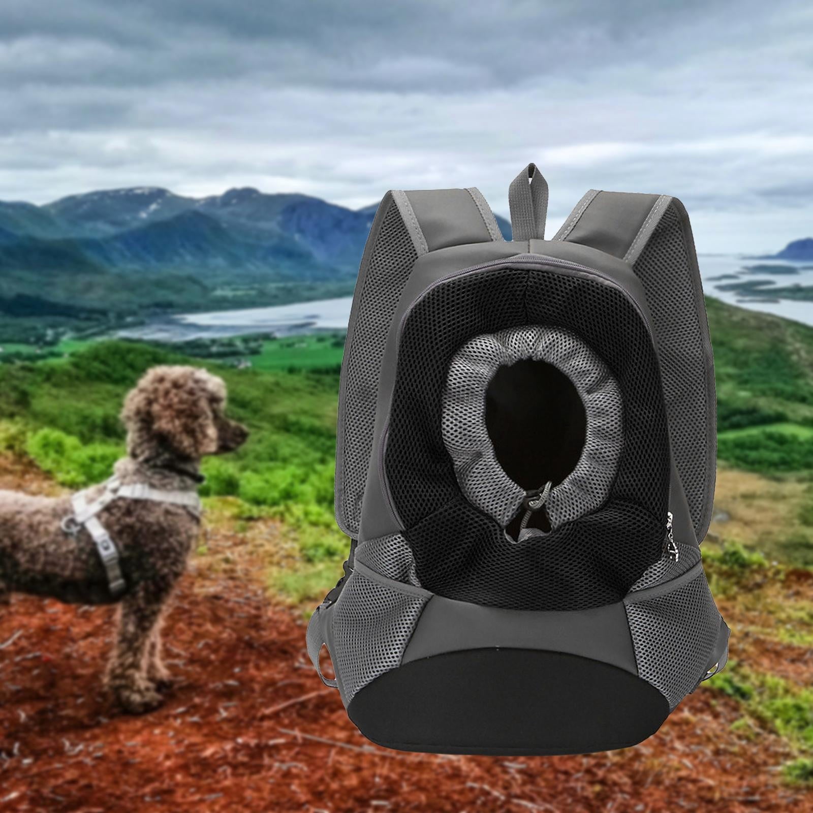 perfeclan Dog Carrier Backpack, Pet Carrier Backpack, Side Mesh Pocket, Small Dog Front Backpack, Small Pet Travel Bag for Hiking Travel L