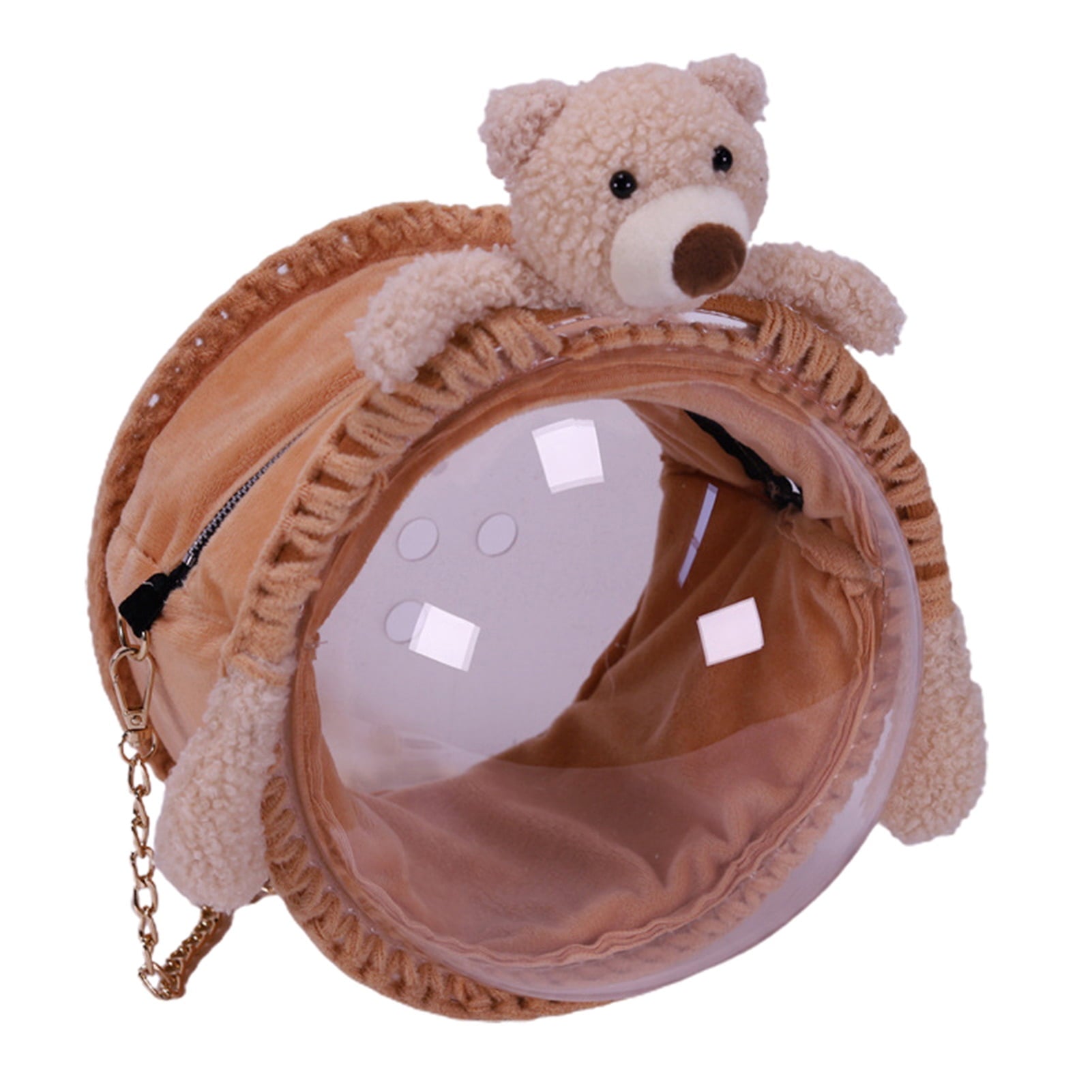 Cheer.US Pet Carrier Backpack, Cute Doll Decor Portable Small Animals Hamster Chinchilla, Designed for Travel, Hiking, Walking & Outdoor Use