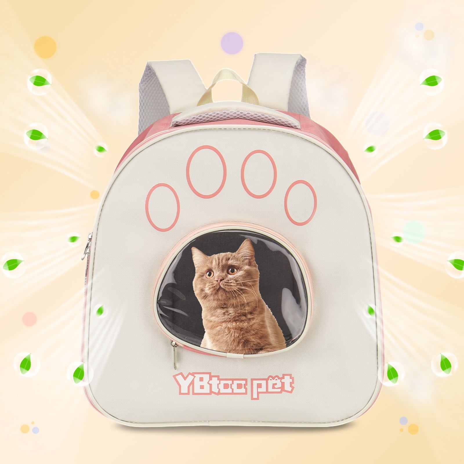 Uxcell Pet Portable Travel Backpack Carrier for Small Large Cat Uxcell Pet Dog, Pink