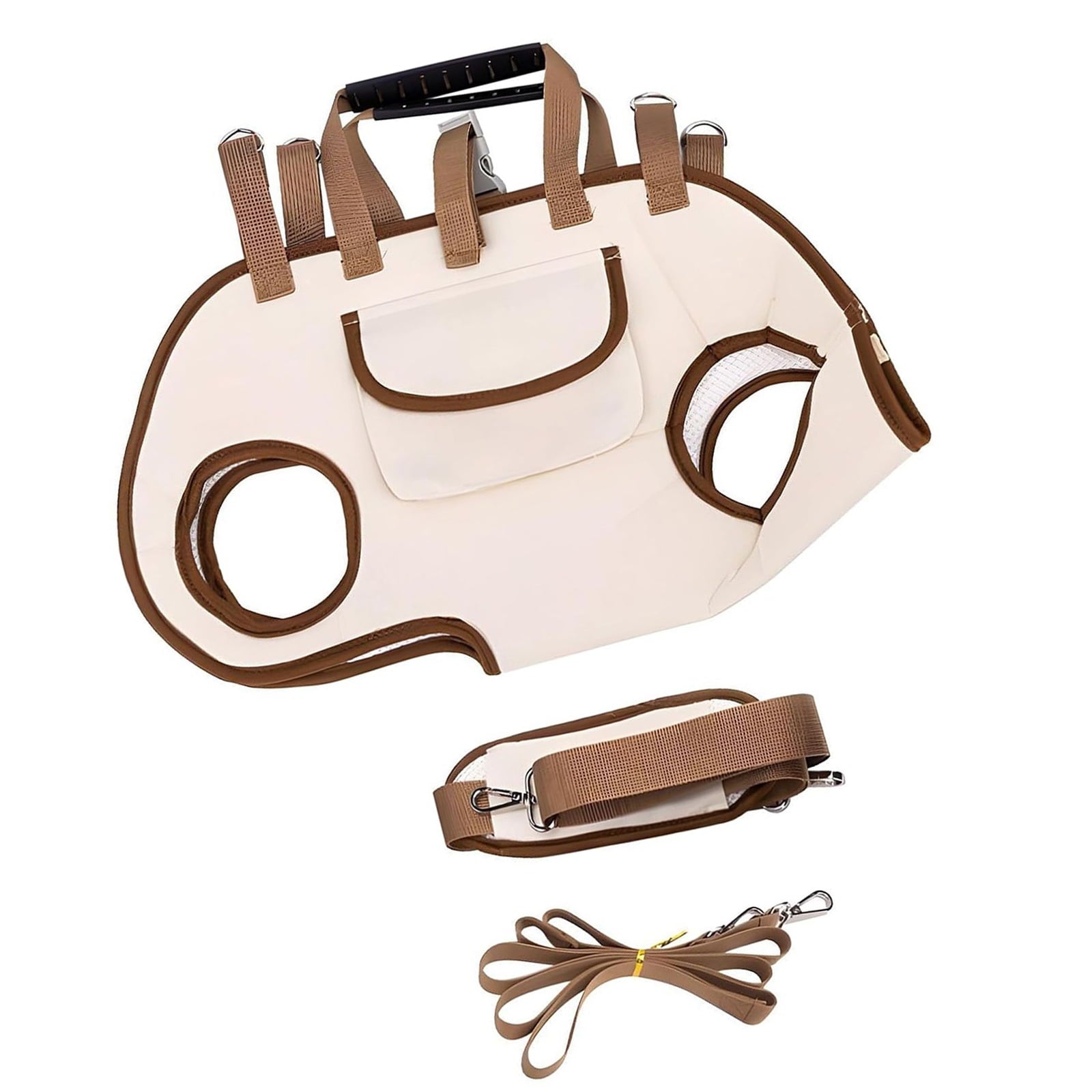 Portable Pet Carrier Backpacks Hand and Shoulder Carry Built in Safety Leash and Breathable for Comfortable Dog Travel
