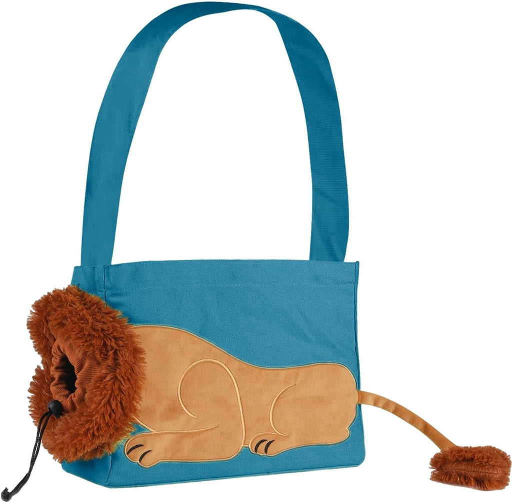 Lion-Shaped Pet Carrier Backpack – Cute & Cozy Animal Design for Small Dogs & Cats, Breathable Travel Shoulder Bag for Outdoor Walking, Hiking & Daily Use