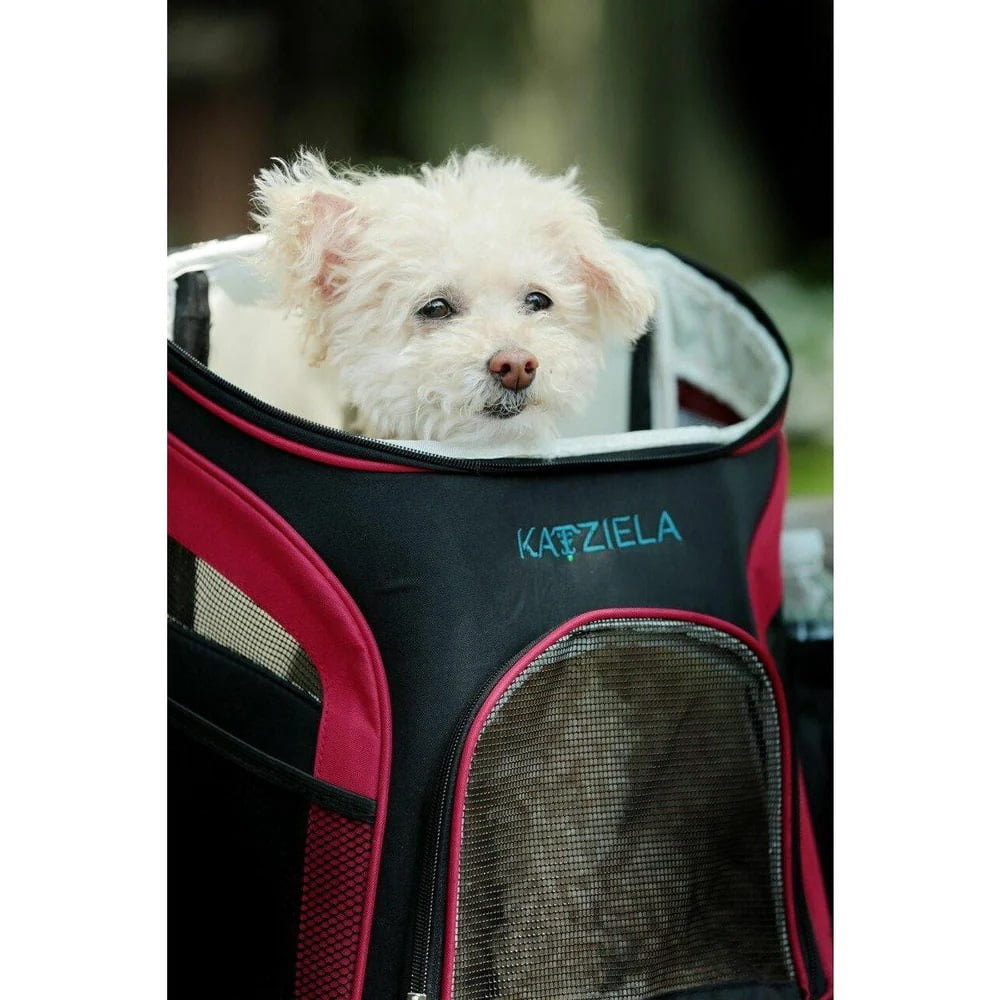 Katziela Pet Carrier Backpack, Red