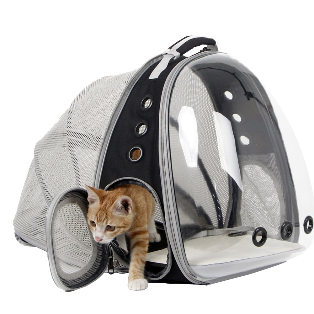 Halinfer Dual Expandable Cat Backpack Carrier, Fit up to 20 lbs, Expandable Pet Carrier Backpack for Large Fat Cat and Small Puppy