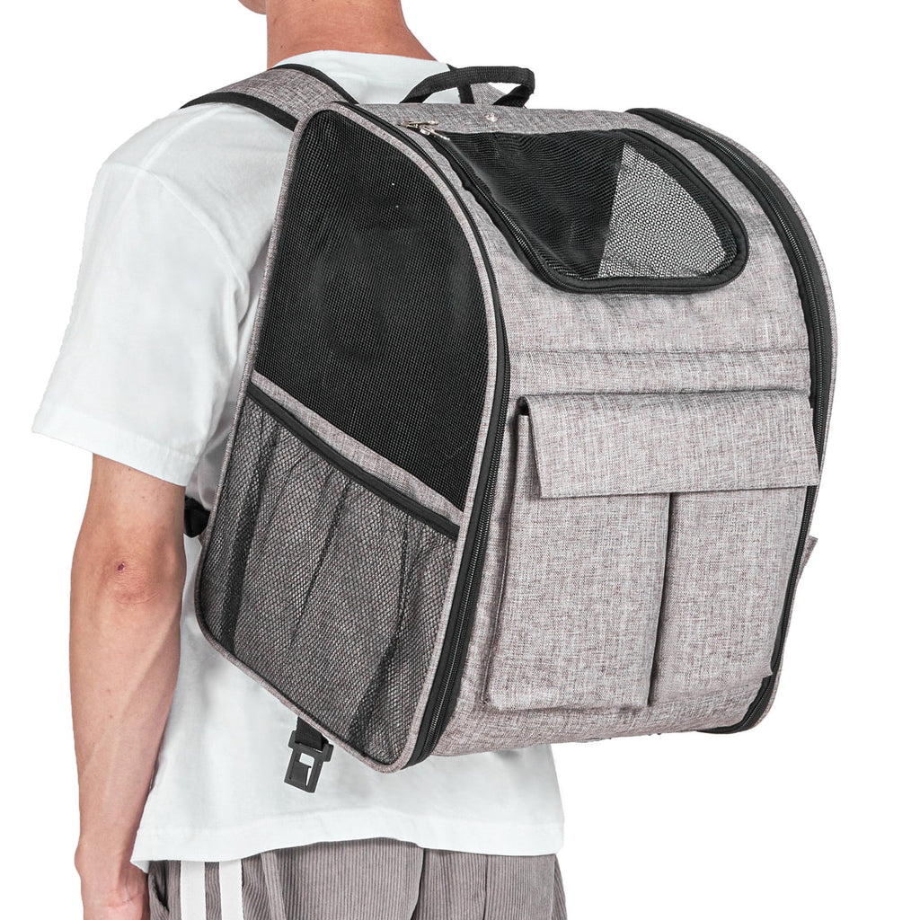 HLL Rolling Pet Carrier Backpack with Removable Wheels, Airline Approved for Pets up to 18 lbs, Large Soft-Sided Carrier for Small Dogs and Medium Cats