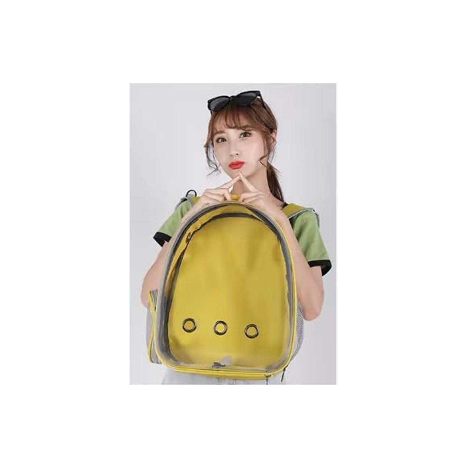 Backpack Pet Carriers,cat backpack carrier,Large Space Bubble Pet Backpack for Small Medium Dogs and Cats,Traveler Bubble Backpack Pet Carrier,Yellow