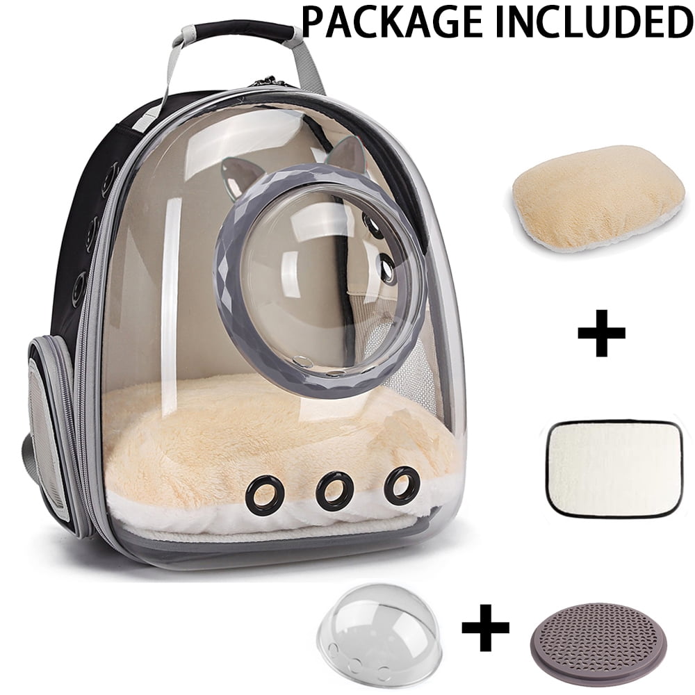 LAIRIES Small Medium Space Capsule for Travel Hiking Outdoor Cat Backpack Carrier, 12 lb Limit