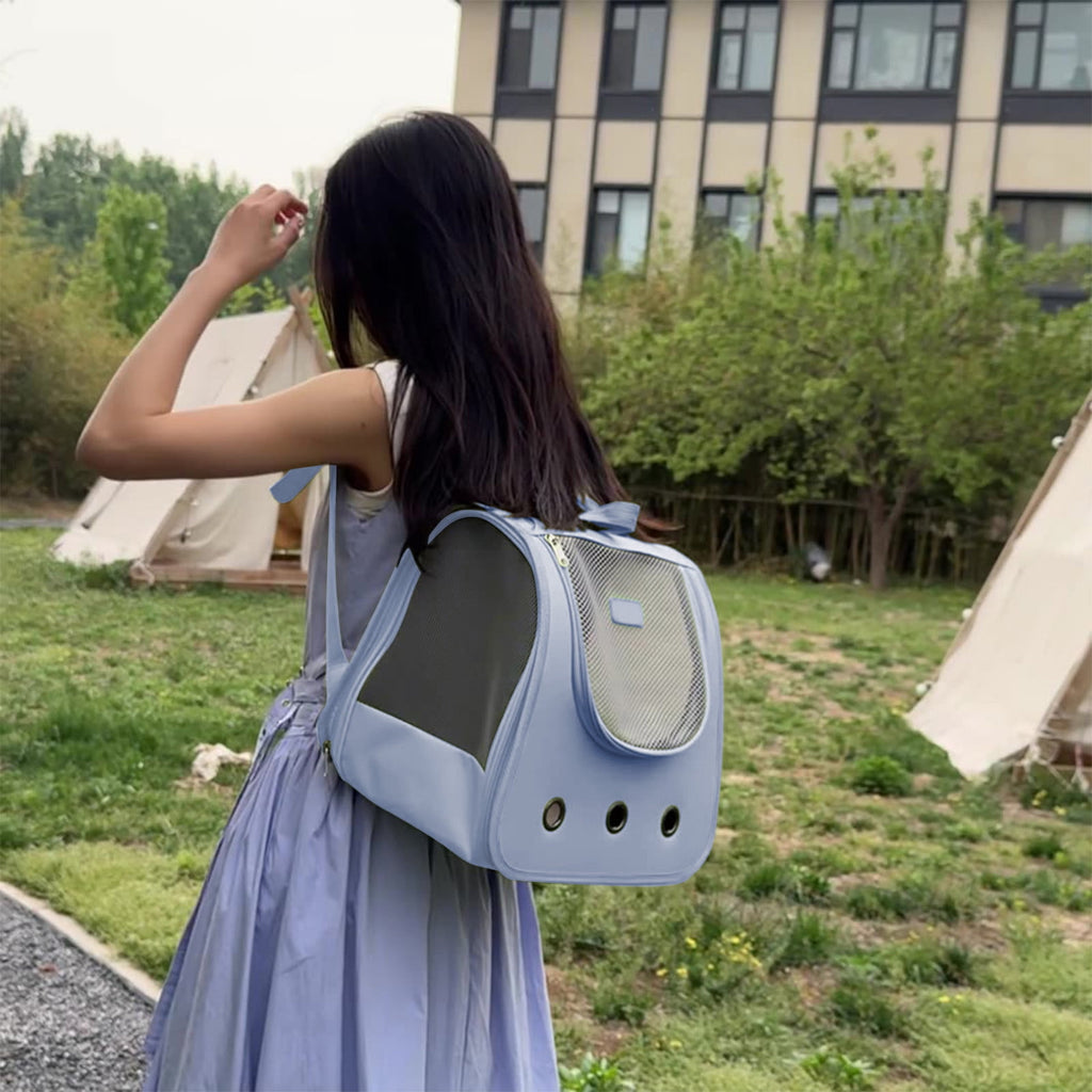 Qiweii 2025 New Cat Backpack Carrier, Breathable Cat Carrier Large Space Bubble Pet Backpack for Kitty Small Dog, Transparent & Foldable Pet Carrier for Travel Hiking