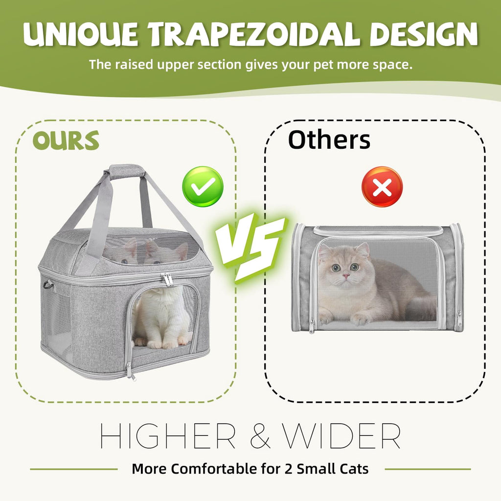 Premium Cat Carrier for Pets Up to 20 Lbs, Cat Travel Bag Soft-Sided Backpack Pet Carriers with Padded Shoulder Strap, Dog Carrier for Small Dogs Puppy Carry Airline Approved