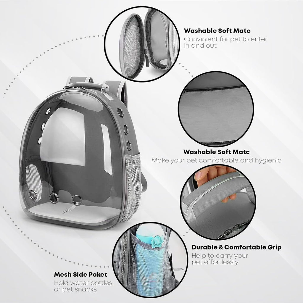 Nazarian's Large Capacity Pet Carrier Backpack for Cats & Dogs - Breathable, Sturdy, and Comfortable Small Travel Backpack for Hiking, and Outdoor - Secure and Lightweight Pet Backpack Carrier