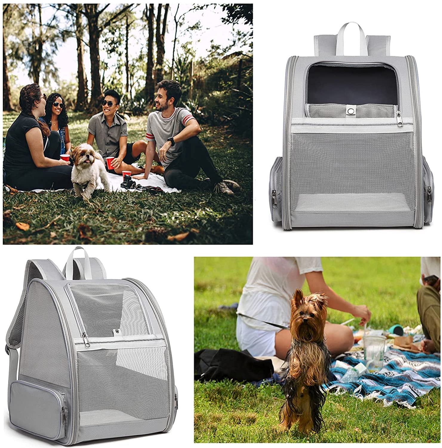 Xlhshop Mesh Bubble Pet Carrier Backpack, Breathable Travel Bag for Cats & Small Dogs