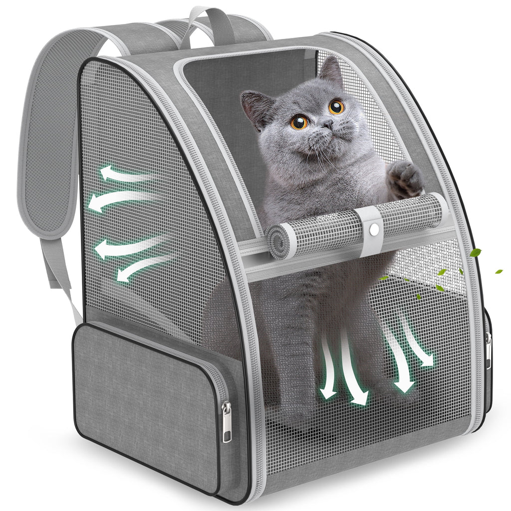 Cat Backpack Carrier Fully Ventilated-Pet Carrier Backpack for Cats and Small Dog Puppies  up to15 lb