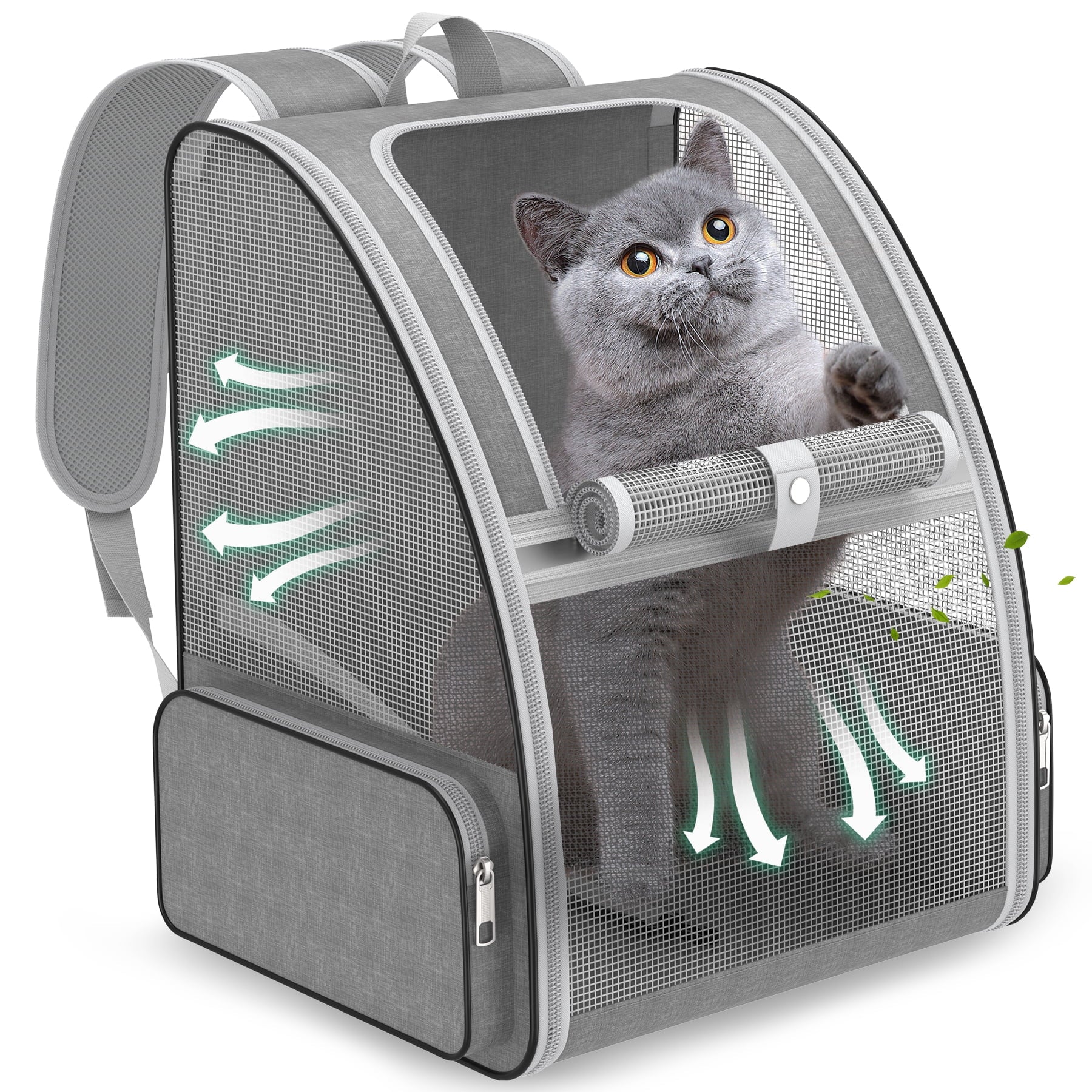 Cat Backpack Carrier Fully Ventilated-Pet Carrier Backpack for Cats and Small Dog Puppies  up to15 lb
