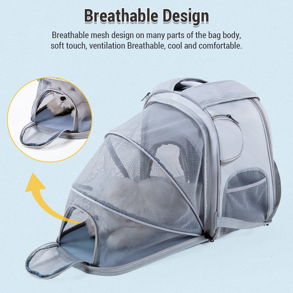 Cat Carrier - Expandable Pet Backpack Carrier for Cats up to 13lbs, Dogs up to 11lbs, Cat  Dog Carrier Backpack for Travel Hiking