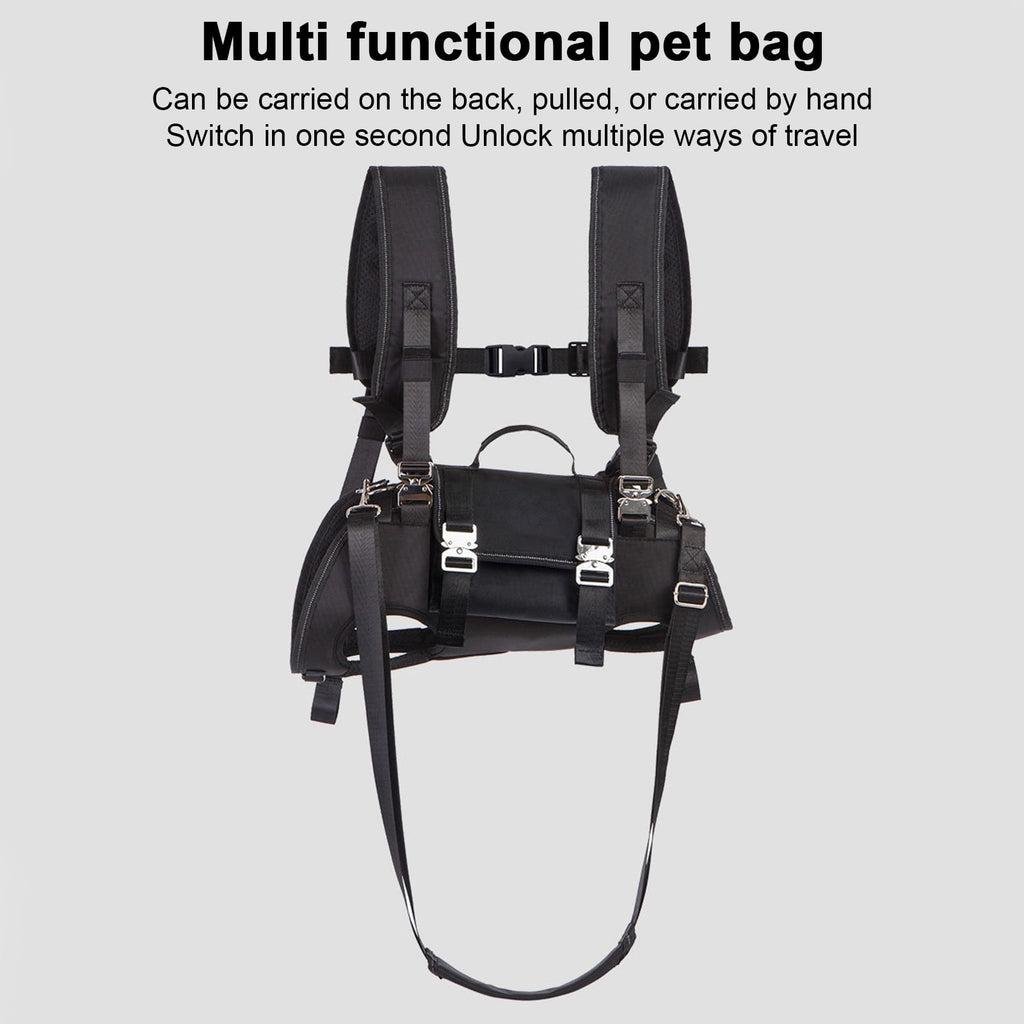 Dog Backpack Carrier for Medium to Large Dogs, Spine-Friendly Horizontal Pet Carrier with Adjustable Straps and Legs-Out Design for Hiking and Travel 1PC