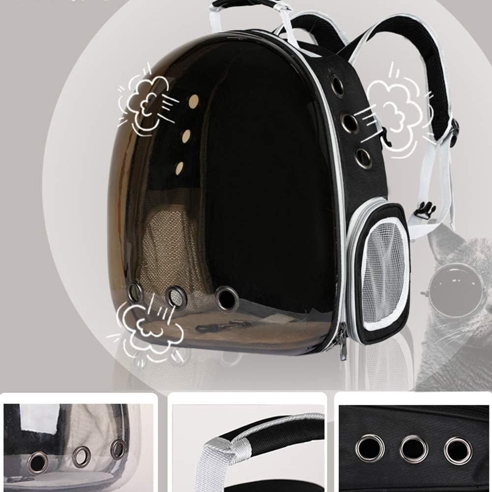Cat Backpack Carriers Bag, 12.6"x10.24"x16.14"(LxWxH) Waterproof Breathable Pet Carrier Airline Approved for Cat & Small Dog (Black)