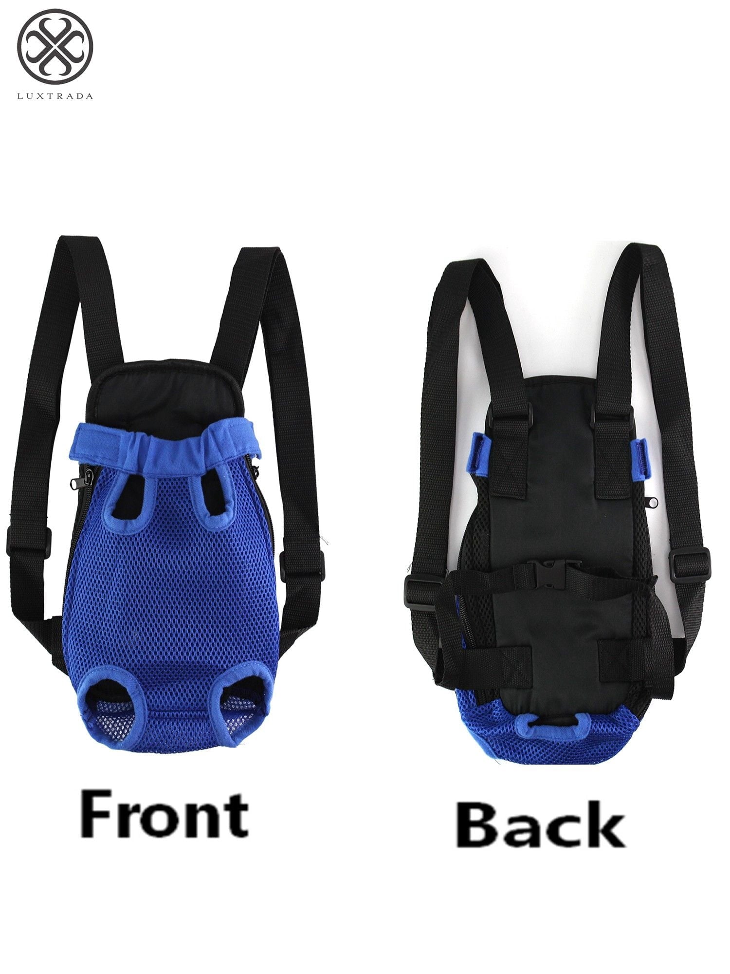 Luxtrada Pet Backpack Carrier Cat Dog Carriers Mesh Travel Bag Legs Out Front Chest Bag with Adjustable Padded Straps Openings (Pink,M)