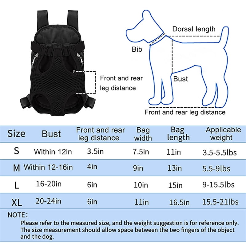 Utopia Alley Pet Carrier Backpack, Legs Out Pet Traveling Backpack, Easy-Fit, Adjustable Front Cat Dog Carrier Backpack, Small, Black