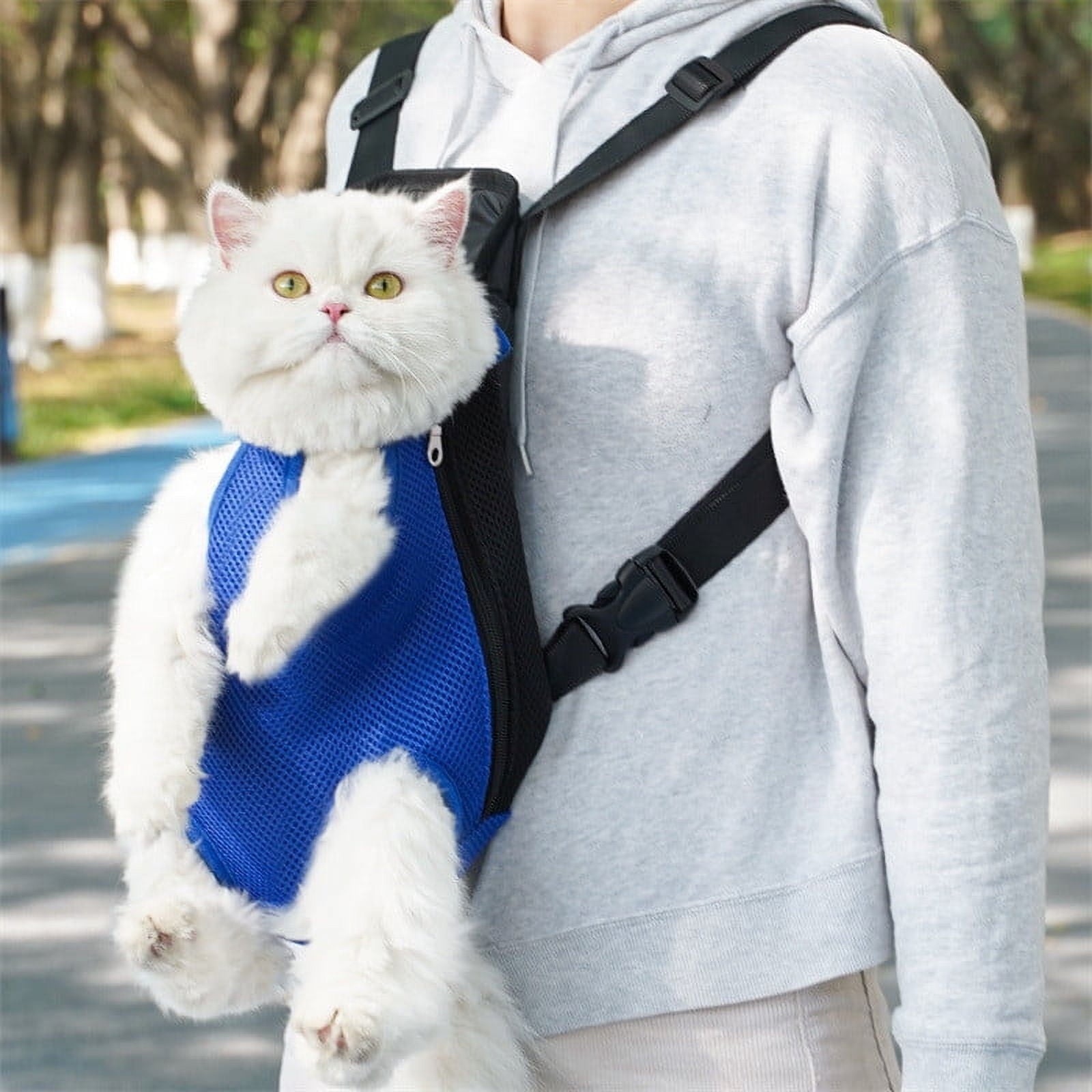 Coollooc Pet Carrier Backpack, Adjustable Pet Front Cat Dog Carrier Backpack Travel Bag, Legs Out, Easy-Fit for Traveling Hiking Camping for Small Medium Big Dogs Cats Puppies (Large)