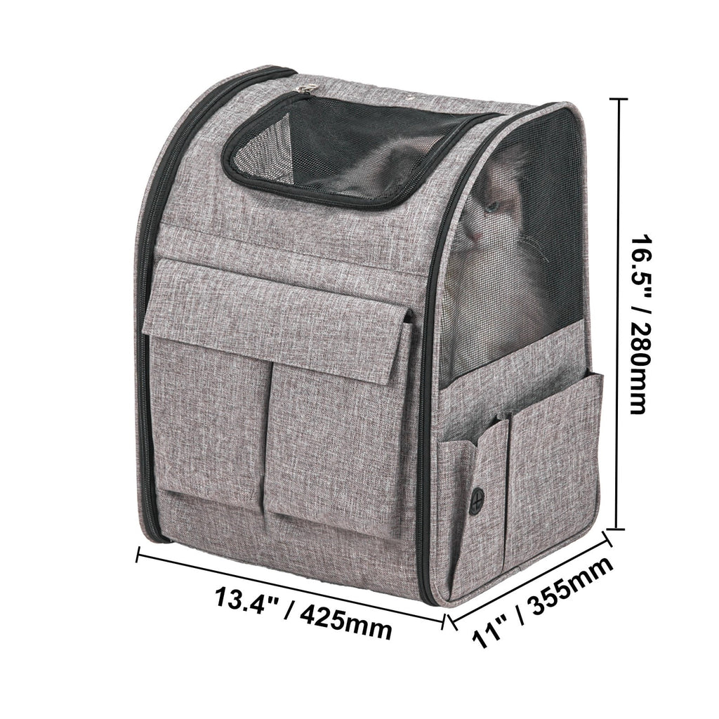 HLL Rolling Pet Carrier Backpack with Removable Wheels, Airline Approved for Pets up to 18 lbs, Large Soft-Sided Carrier for Small Dogs and Medium Cats