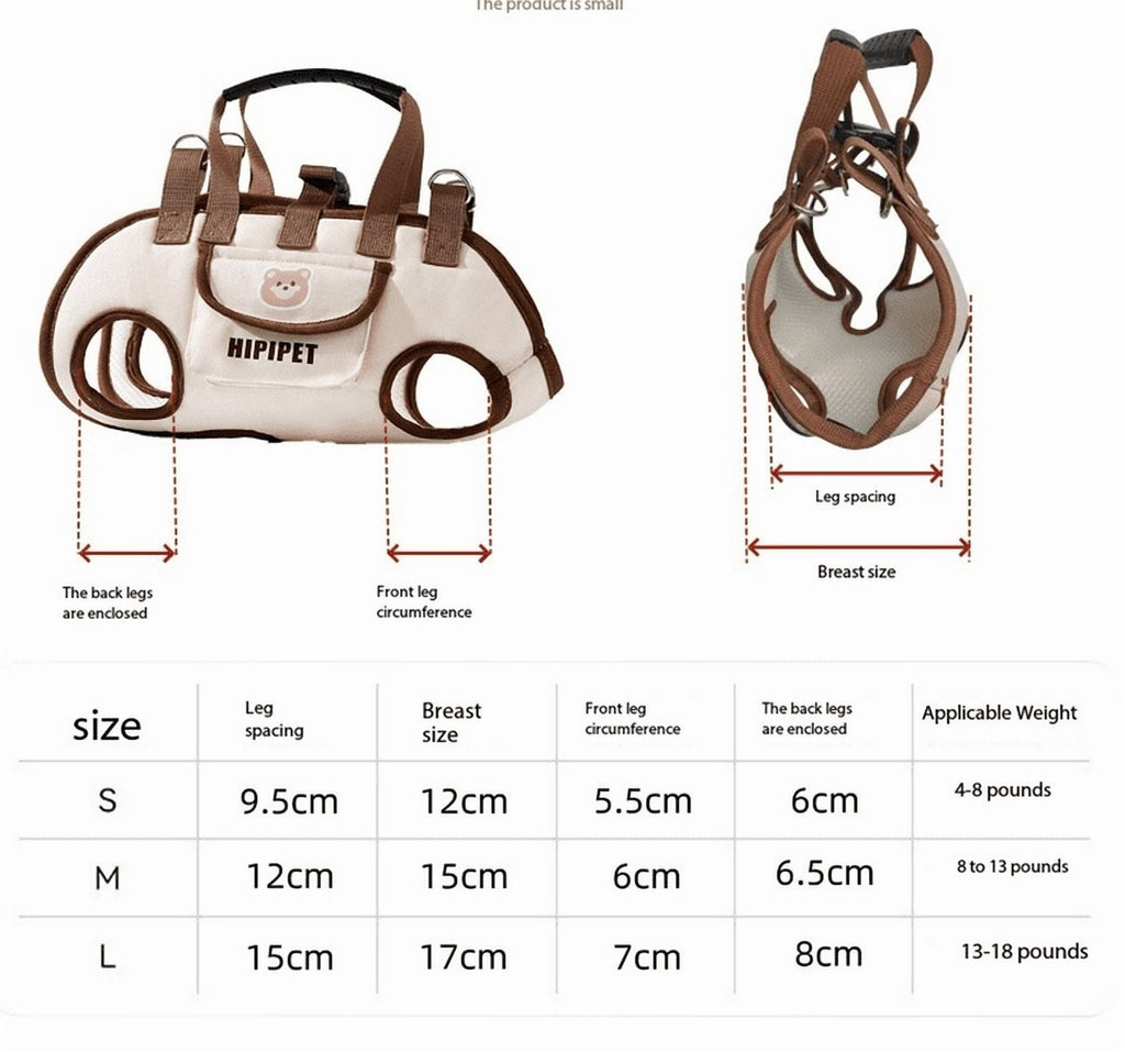 Outdoor Portable Breathable Backpack-Style Leash Pet Carrier, Dog Harness Comfortable Front-Leg Pet Backpack for Cats and Puppies, Ideal for Outdoor Use