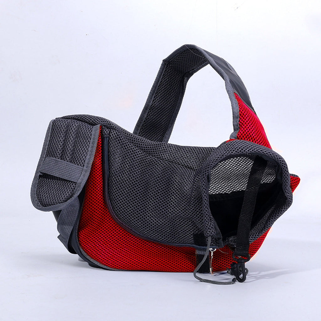 Pet Dog Sling Carrier 0-5 lbs, Pet Backpack, Drawstring Dog Papoose with Adjustable Strap, Breathable Mesh Bag for Puppy Cat, Crossbody Satchel Dog Purse for Outdoor Travel Walking