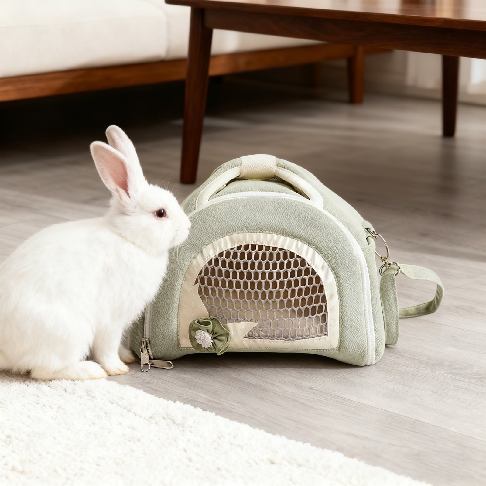Crossbody Visible Small Pet Carrier Backpack For Outdoor Use, Breathable & Warm Portable Anti - Loss Pet Carrier With Adjustable Straps For Small Pets During Vet Visits, Daily