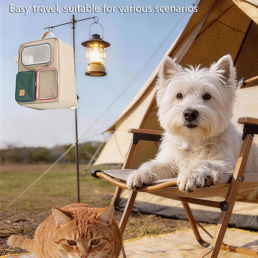 Wheeled Pet Carrier Backpack for Dogs and Cats, Foldable Travel Bag with Breathable Mesh for Vet Visits